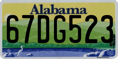 AL license plate 67DG523