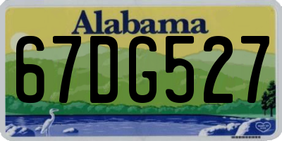 AL license plate 67DG527