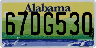 AL license plate 67DG530