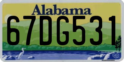 AL license plate 67DG531