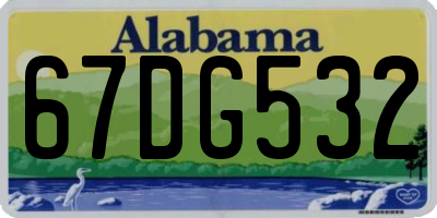 AL license plate 67DG532