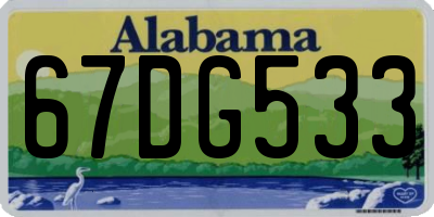 AL license plate 67DG533