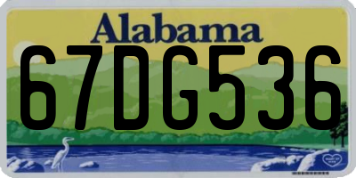AL license plate 67DG536