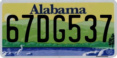 AL license plate 67DG537