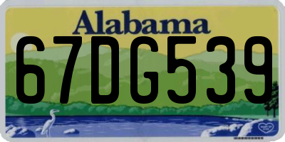 AL license plate 67DG539