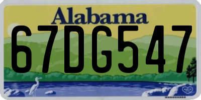 AL license plate 67DG547