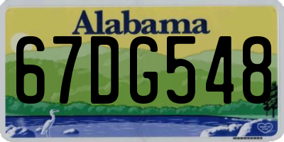 AL license plate 67DG548