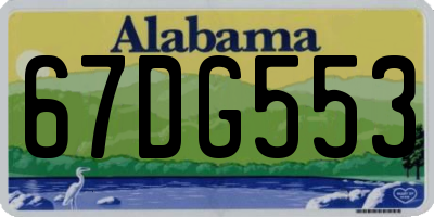 AL license plate 67DG553