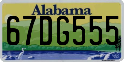 AL license plate 67DG555