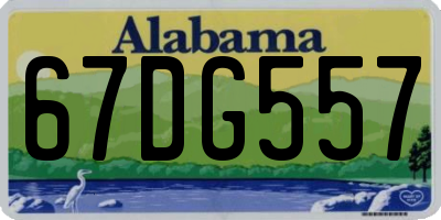 AL license plate 67DG557