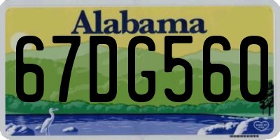 AL license plate 67DG560