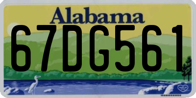 AL license plate 67DG561