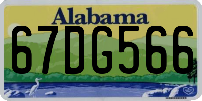 AL license plate 67DG566