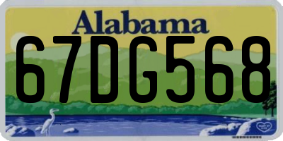 AL license plate 67DG568