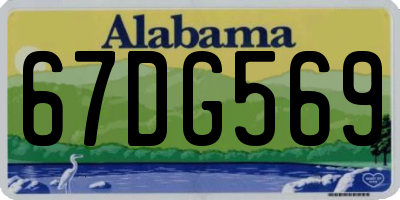 AL license plate 67DG569