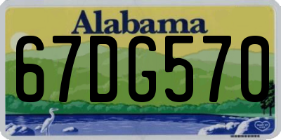 AL license plate 67DG570