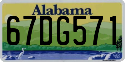 AL license plate 67DG571
