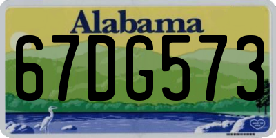 AL license plate 67DG573
