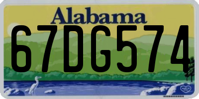 AL license plate 67DG574