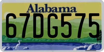 AL license plate 67DG575