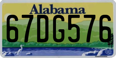 AL license plate 67DG576