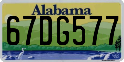 AL license plate 67DG577