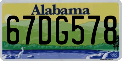 AL license plate 67DG578
