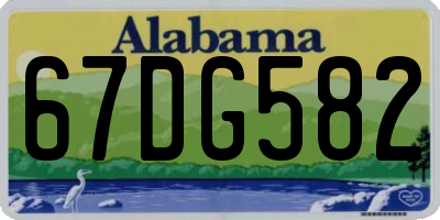 AL license plate 67DG582