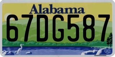 AL license plate 67DG587