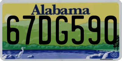AL license plate 67DG590