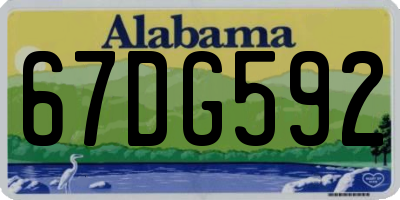 AL license plate 67DG592