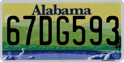 AL license plate 67DG593