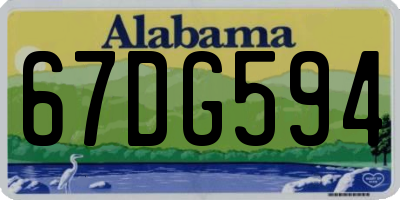 AL license plate 67DG594