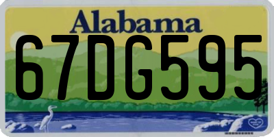 AL license plate 67DG595