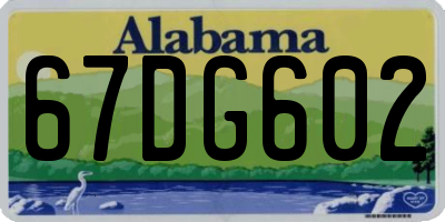 AL license plate 67DG602