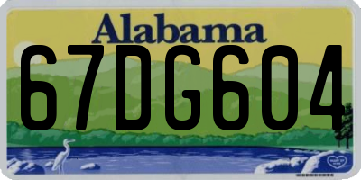 AL license plate 67DG604