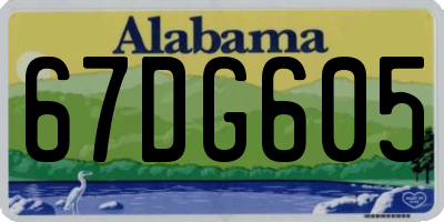 AL license plate 67DG605