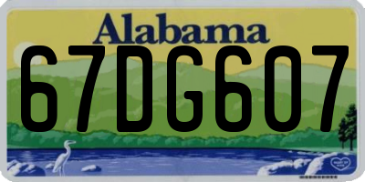 AL license plate 67DG607