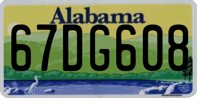 AL license plate 67DG608