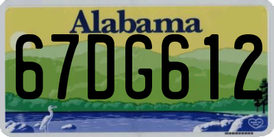 AL license plate 67DG612