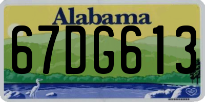 AL license plate 67DG613