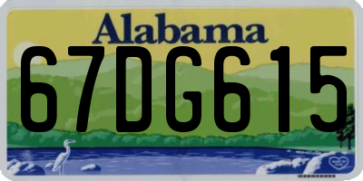 AL license plate 67DG615