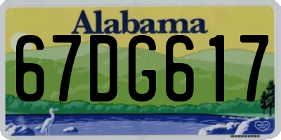 AL license plate 67DG617