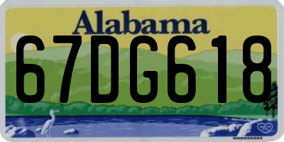 AL license plate 67DG618