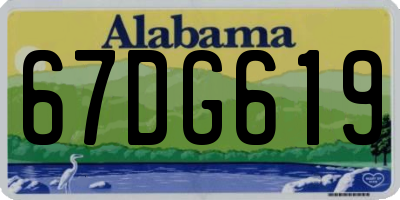 AL license plate 67DG619