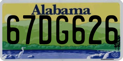 AL license plate 67DG626