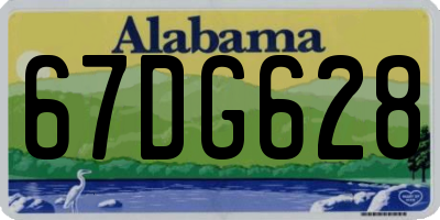 AL license plate 67DG628