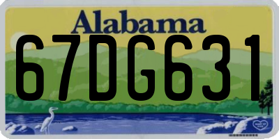 AL license plate 67DG631