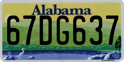 AL license plate 67DG637
