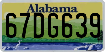 AL license plate 67DG639